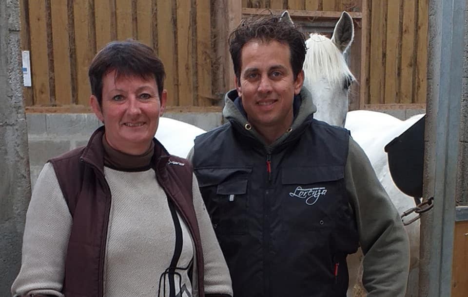 Lorenzo à l'écurie leseigneur pour le tournage tempete au haras