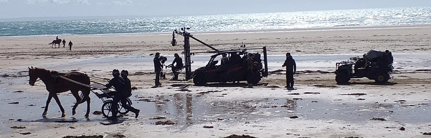 Tournage sur la plage